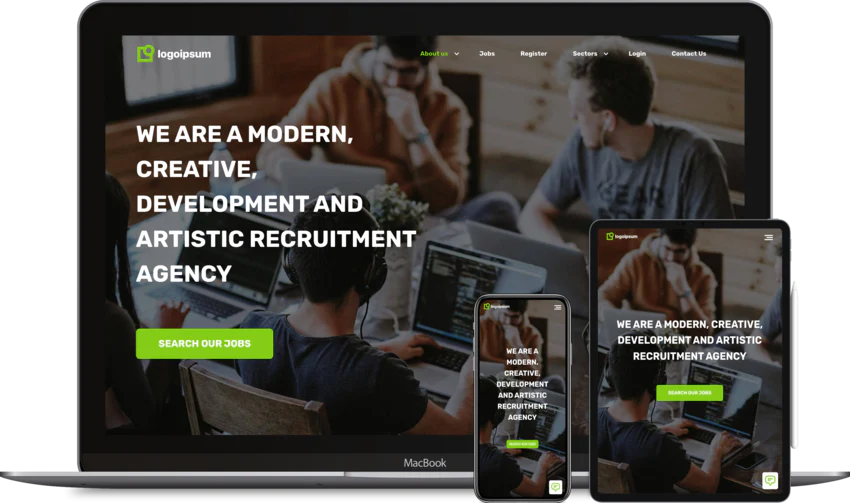Recruitment website design template Connection