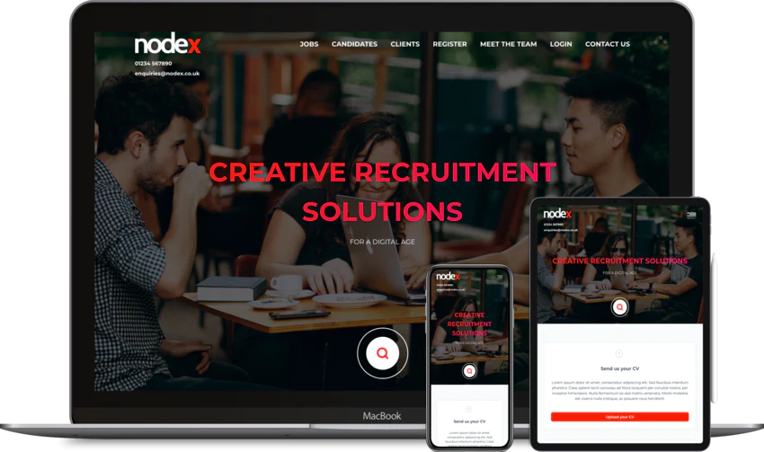 Recruitment website design template Creative