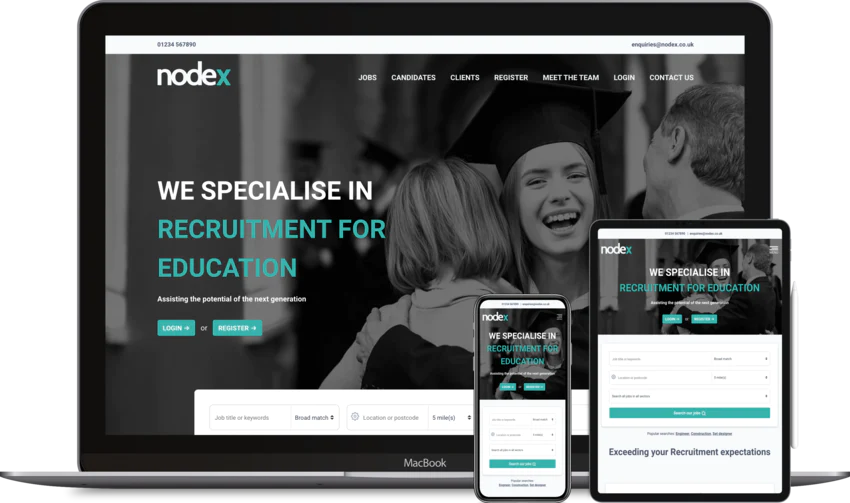 Recruitment website design template Education 2