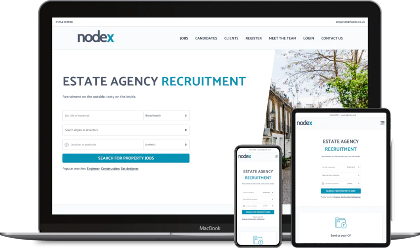 Recruitment website design template Estate Agency