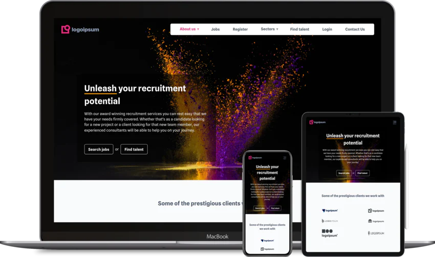 Recruitment website design template Revolution