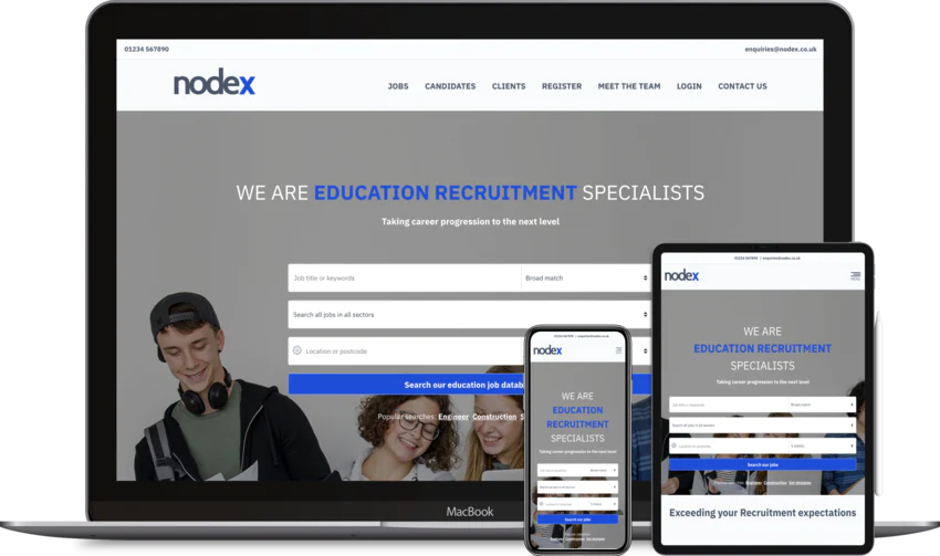 Recruitment website design template Education 1