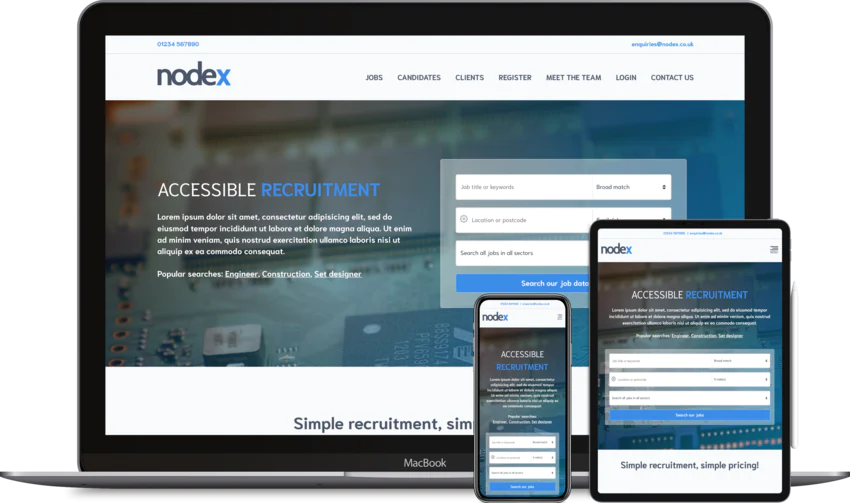 Recruitment website design template Technology 1